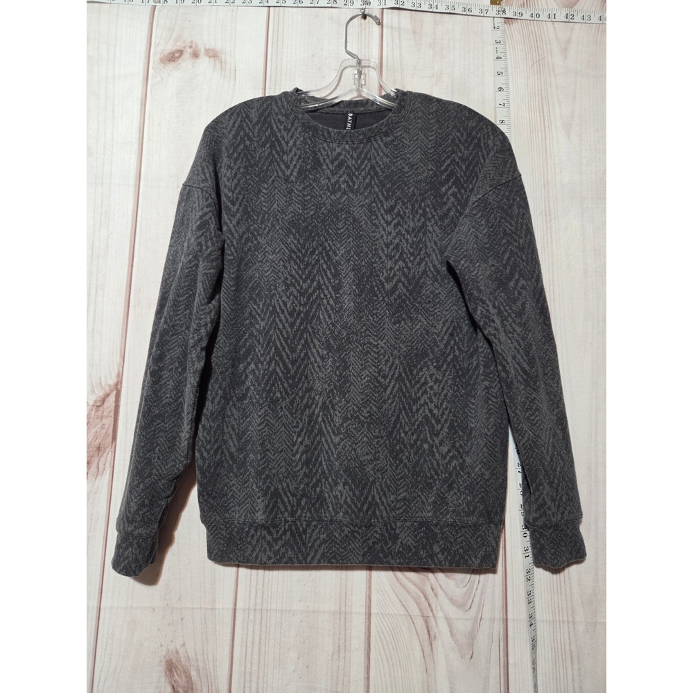 Athleta Gray Herringbone Pattern Studio Sweatshirt Pullover XXS